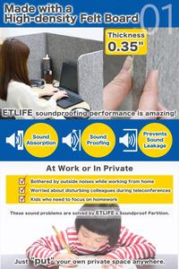 ที่แบ่งโต๊ะอะคูสติกที่กั้นสำหรับโต๊ะทำงานเป็นมิตรกับสิ่งแวดล้อม - Product Image 4