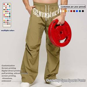 Calças Jogger Masculinas Personalizadas em Nylon, Estilo Baggy, Oversize, para Academia e Esportes, Calças de Moletom Masculinas de Perna Larga - Product Image 1