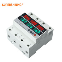 Protecteur de surtension et de sous-tension, protection contre les surcharges, protection contre les surintensités, 63A 100A, protecteur triphasé, usage domestique