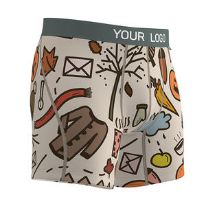 Venta al por mayor ETHI 2023 Pantalones cortos de poliéster deportivos transpirables Impreso Boxers Logo personalizado Hombre Ropa interior - Product Image 4