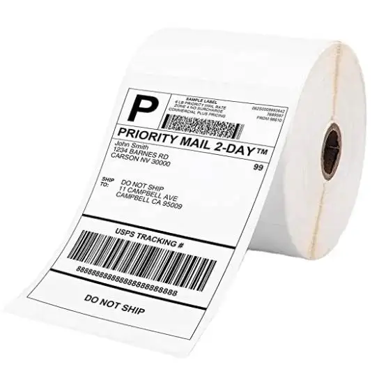 4x6 etichette adesive personalizzate su misura per la spedizione, supermercato, indirizzo 100x150mm adesivo termico