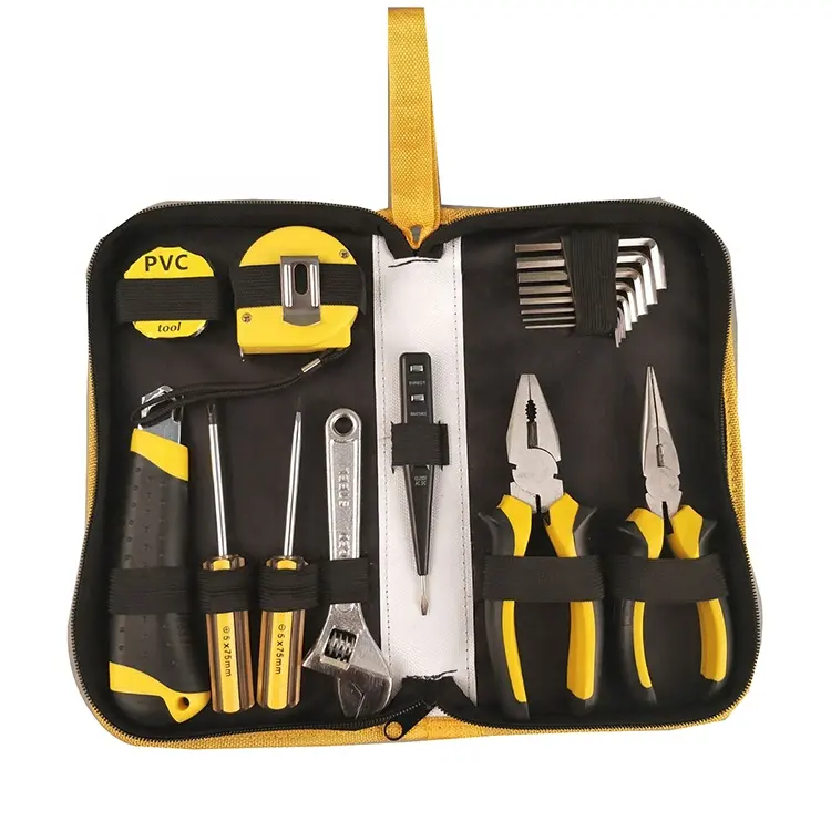 2021 high quality tools box set mechanic New Design Storage Canvas Bag Plier Spanner Screwdriver Tools Set