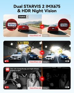 REDTIGER Dealer VP40 Caméra embarquée 4 canaux 360° Double STARVIS 2 WiFi 5,8 GHz Vision nocturne 4 objectifs réglables GPS Boîte noire de voiture - Product Image 4