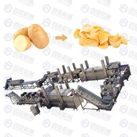 Volautomatische Frietjes Complete Productielijn Chips Verwerking Maken Frituur Gefrituurde Productielijn