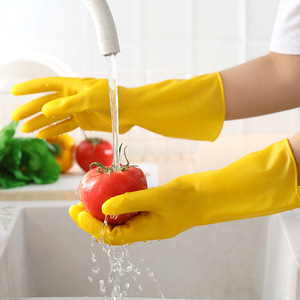 Guantes de goma impermeables para el hogar, duraderos, un gran ayudante en la cocina, resistentes al agua y al aceite, para limpieza del hogar - Product Image 4