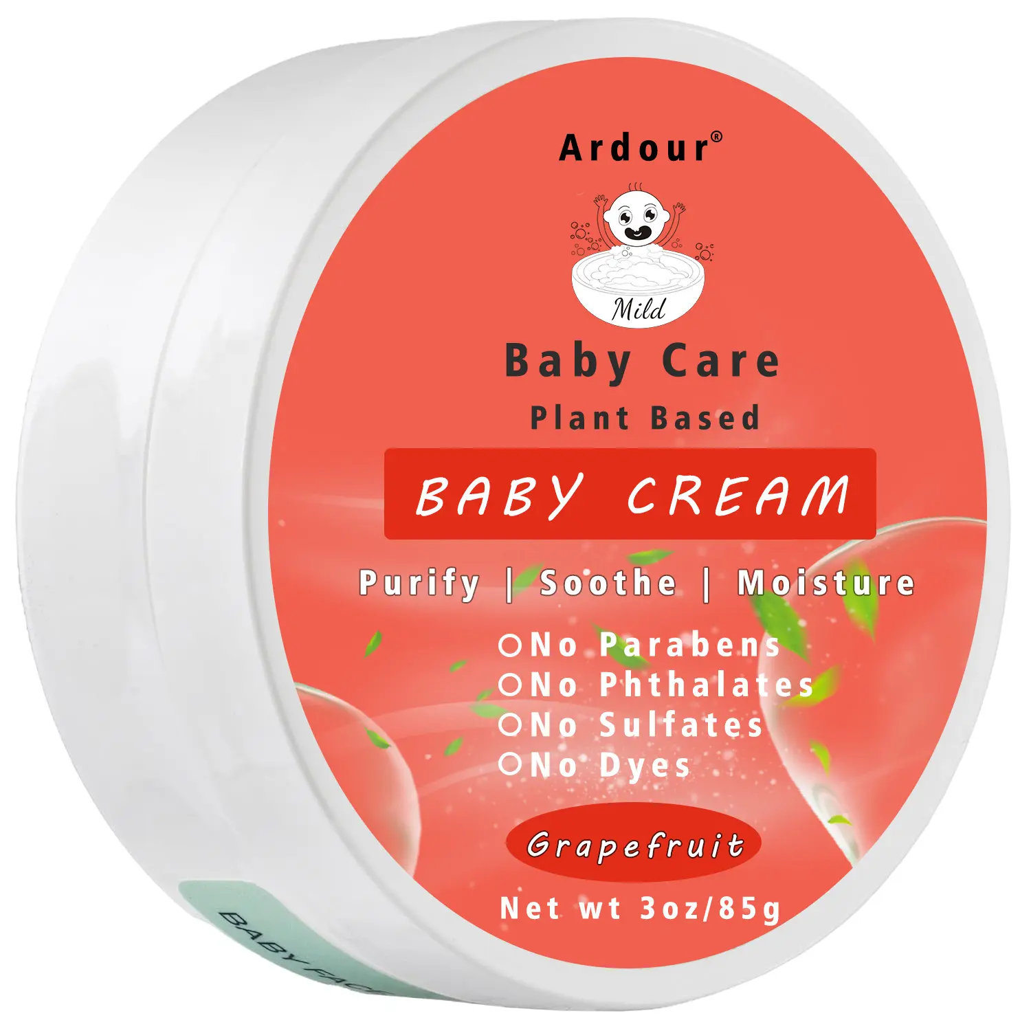 Grapefruit Baby Cream Lotion For Babies Kids Children Newborn Infants Gentle For Baby Body And Face Skin Care Butter Balm