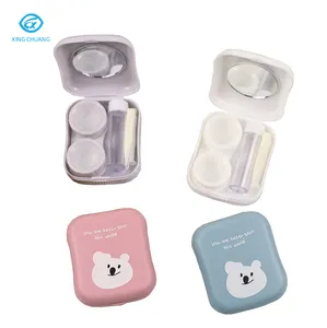 High Quality Colorful contact lens case kit Oxysept Contact Lens Round Fashion case for contact lenses