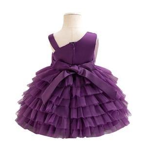 Vestido de fiesta de malla con tutú y un solo hombro para bebés y niñas, ideal para el primer cumpleaños, el 100 día del bebé o actuaciones en el escenario. - Product Image 5