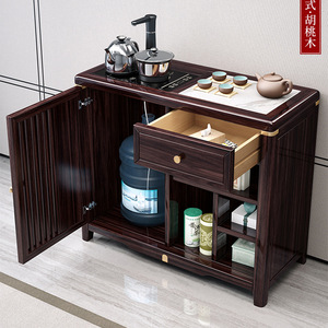 Armoire à thé en bois massif <span class=keywords><strong>de</strong></span> noyer <span class=keywords><strong>de</strong></span> <span class=keywords><strong>style</strong></span> chinois moderne avec bouilloire à seau d'eau intégrée Petite armoire <span class=keywords><strong>de</strong></span> buffet pour la maison - Product Image 3