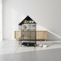Cage à oiseaux d'intérieur anti-rouille, meuble pour oiseaux, cage à oiseaux en verre, cage à oiseaux d'intérieur de 4 à 6 pieds