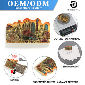 Imanes de nevera redondos personalizados de Italia, recuerdos de viaje, ciudades con logotipo personalizado, imán de resina para - Product Image 2