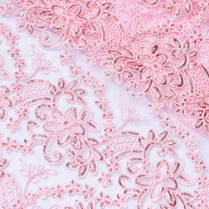 Producto nuevo, cordón de malla bordado de ensueño, Material de lentejuelas, tela de encaje africano para vestido de mujer - Product Image 5