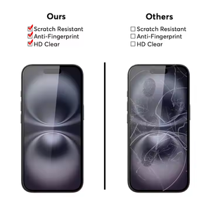 กระจกนิรภัยกันรอยขีดข่วน 0.4 มม. 3D A++ สำหรับ iPhone 17 Pro Max ฟิล์มกันรอยหน้าจอ Apple 16 15 14 AIR อุปกรณ์เสริมโทรศัพท์มือถือ - Product Image 3