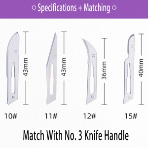 مشرط جراحي يدوي عالي الجودة قابل لإعادة الاستخدام من الفولاذ المقاوم للصدأ السميك، مقبض رقم 3، فئة II، ضمان لمدة سنة واحدة - Product Image 6
