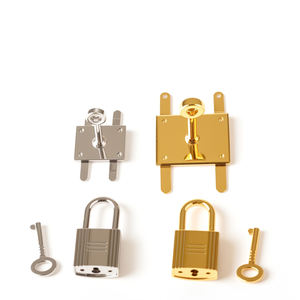 באיכות גבוהה רטרו וו נעילה תיבת יוקרה מנעולים עבור תכשיטים תיקים תיק עבודות יד אביזרים חומרה דגם מלא - Product Image 5