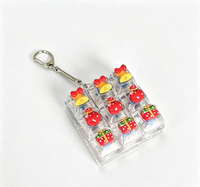 Porte-clés Fidget Clicker de Noël avec 9 touches mécaniques, Cadeau anti-stress et décompression, Porte-clés Fidget Clavier