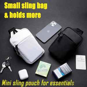 Polyester <b>Sling</b> Oem Custom Print Logo Chest Crossbody <b>Pack</b> Small Promotional Shoulder Bag for Gift Branding - Product Image 3