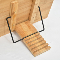 Support de livre de cuisine personnalisé en bambou conçu en bois personnalisé support de lecture gravé au laser support cuisine cadeau
