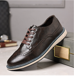 Nuevos Zapatos Casuales de Cuero para Hombre, Transpirables, Diseño Deportivo de Lujo para Negocios y Oficina, Zapatos para Caminar de Talla Grande - Product Image 4