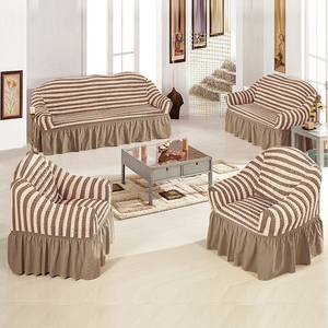 Housse de canapé en tissu 7 places de luxe léger, ensemble complet antidérapant avec jupe <span class=keywords><strong>à</strong></span> bulles 3211, universelle quatre <span class=keywords><strong>saisons</strong></span> - Product Image 1