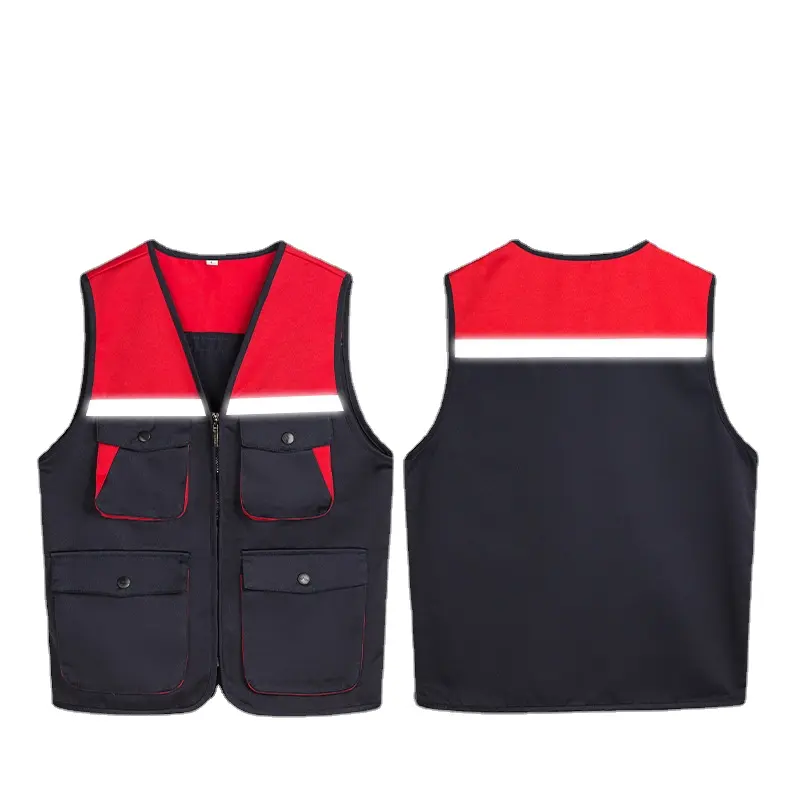 Wholesale Casual Jacket Sleeveless Men Vest Jacket Utility Multi Pocket Work Men's Vest