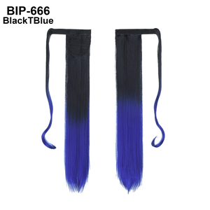 Cola de Caballo Larga Ajustable <span class=keywords><strong>con</strong></span> Cinta Mágica, Extensiones de Cabello Trenzadas Onduladas Económicas para Mujer, Uso Diario, Cola de Caballo Mágica para Mujer - Product Image 1