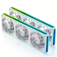 Kit de ventilateurs ARGB PWM à flux d'air inversé XINMAI 360 mm, ventilateur d'admission inversé 120 mm pour boîtier de jeu panoramique haut de gamme, meilleur rapport qualité-prix