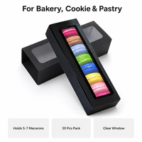 Clear Window Macaron Box Paperboard Dessert Gift Packaging Food Box for Bakery Retail and Gifting