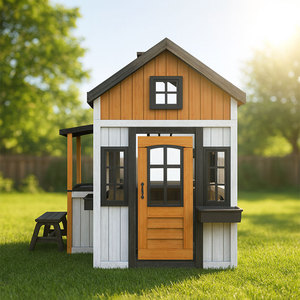บ้านไม้กลางแจ้งสำหรับเด็ก ดีไซน์คลาสสิก สำหรับสวนหลังบ้าน สวนสาธารณะ และสวนในบ้าน - Product Image 4