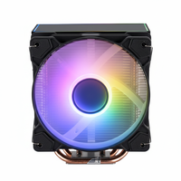 Refroidisseur CPU X99 X79, 4 caloducs à pression descendante, LGA2011 E5, ventilateur prismatique 120 mm PWM silencieux, LED RGB fixe, roulement à bille en cuivre/aluminium