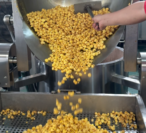 Fully Automatic Caramel Flavor Industrial Popcorn