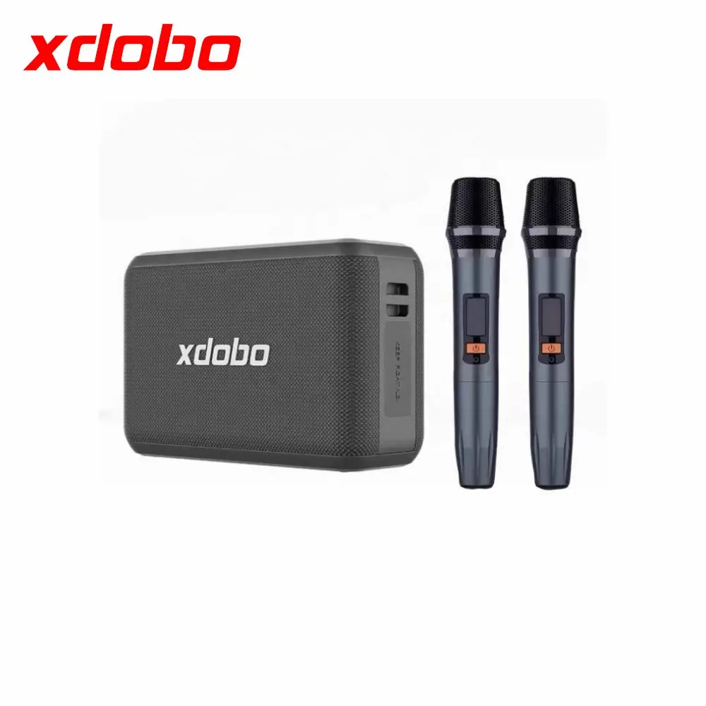 Xdobo X8 pro 120W iki kablosuz mikrofon ile Karaoke parti boombox hoparlör derin bas powerbank destekler