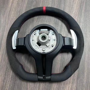 Volant pour <span class=keywords><strong>BMW</strong></span> <span class=keywords><strong>116i</strong></span> F20 X5 E70 F30 E92 F10 M5 F11 Série 5 F36 F44 M135i F20 F21 F34 F55 en Alcantara - Product Image 5