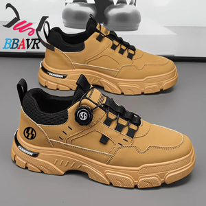 Chaussures de travail à lacets pour hommes, style décontracté et polyvalent, respirantes, à plateforme, pour l'automne 2025 - Product Image 2