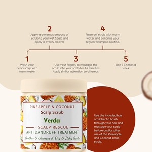 Private Label Anti forfora Scrub cuoio capelluto biologico all'ingrosso lenisce esfoliante Anti prurito delicato ananas cocco cuoio capelluto Scrub - Product Image 4
