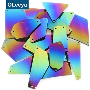 Nuevos Cristales Verdes para Coser, Gemas Acrílicas con Acabado de Espejo, Más de 37 Formas, Adhesivos Planos para Coser en Vestidos de Noche - Product Image 2