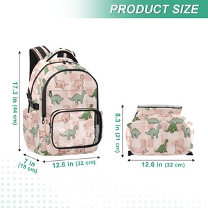 Wholesale Custom Dinosaur Print PVC Transparent Waterproof <b>Backpack</b> Zipper <b>Lightweight</b> Large Capacity Leisure Sport <b>Backpack</b> - Product Image 2