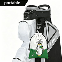 Sac d'accessoires de golf en cuir PU durable et portable avec logo personnalisé, imperméable, qualité supérieure, grande capacité, cordon de serrage