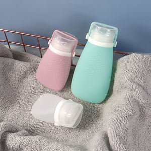 Tragbare 60ml 2 oz nachfüllbare Squeeze Auslaufs ichere leere Reise flasche Set Silikon lotion Kosmetische Dusch flasche Travel Tube - Product Image 1