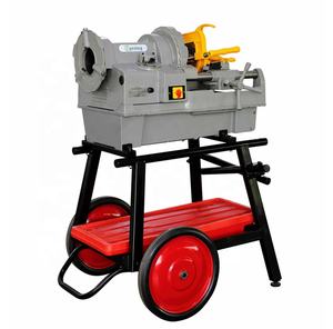 آلة لولبة الأنابيب الصناعية الثقيلة SQ100F من هونغلي، 4 بوصات، مع حامل عجلات 672A، معتمدة CE، ضمان لمدة سنة واحدة - Product Image 5