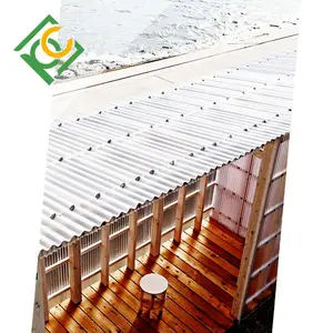 UNQ shed láminas de techo de plástico corrugado de policarbonato transparente y de colores para invernadero, techo, sombra, cobertizos