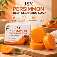 Savon déodorant au kaki japonais de marque privée, barres nettoyantes quotidiennes fraîches pour les mains et le corps, pour hommes et femmes, 100 g x 3