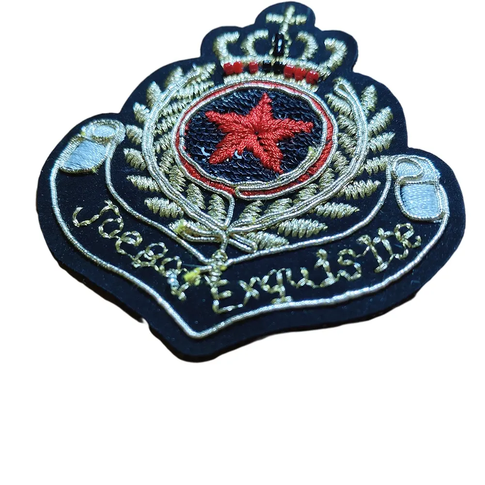 Badge Patches for Clothing Manufacture Custom Flag Logo Embroidered Embroidery Embroidered Fabric Labels Factory Custom Color