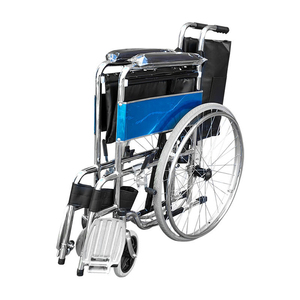 Material: Acero + Electrochapado, Silla <span class=keywords><strong>de</strong></span> Ruedas Médica Plegable Manual para Personas Mayores y Discapacitadas, Uso Doméstico Conveniente, 1 Año <span class=keywords><strong>de</strong></span> Garantía - Product Image 2