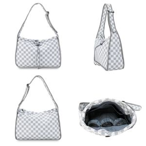 New Style Handheld Mommy <b>Bag</b> Waterproof Nylon Checkered Diaper <b>Bag</b> Large Capacity with Multi-Functional Storage Compartments - Product Image 5