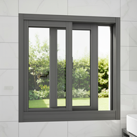 Ventana Corredera de Aleación de Aluminio con Aislamiento Térmico Duradero y Herrajes de Seguridad para Baño y Sala de Estar