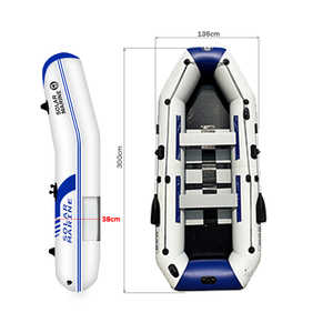 Juego de barco de pesca inflable Solar Marine para 4 personas, canoa de remo de 9,8 pies, capacidad de peso de 787lb, incluye <span class=keywords><strong>remos</strong></span> de aluminio de lujo - Product Image 3