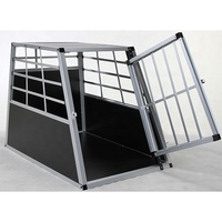 Cage de transport pour animaux de compagnie en aluminium, populaire, élégante, avec options de porte simple ou double