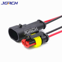 Soket Kabel Harness Otomotif Seri AMP1.5 1/2/3/4/5/6 Pin, Konektor Kabel Harness Mobil Tahan Air Buatan Khusus