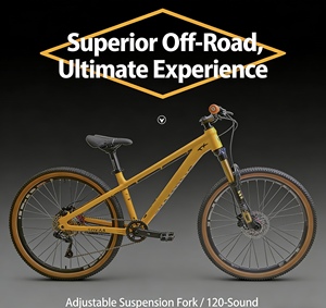 Bicicletta da Montagna Monovelocità Completa <span class=keywords><strong>AM</strong></span> Fuoristrada, Assemblaggio Fai-da-Te, Bici da Strada con Doppio Freno a Disco, Telaio Drop-bar, Sospensione Anteriore - Product Image 2